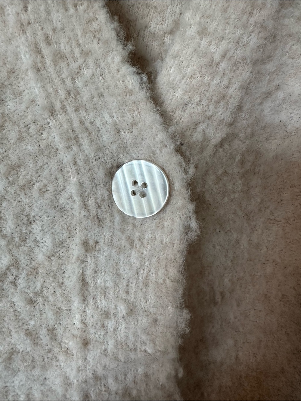 Ava and Viv Cream Cropped Fluffy Cardigan - Picture 4 of 4